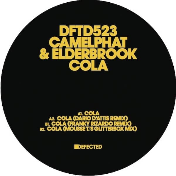 DFTD523 Defected Records Camelphat Elderbrook Cola Tech