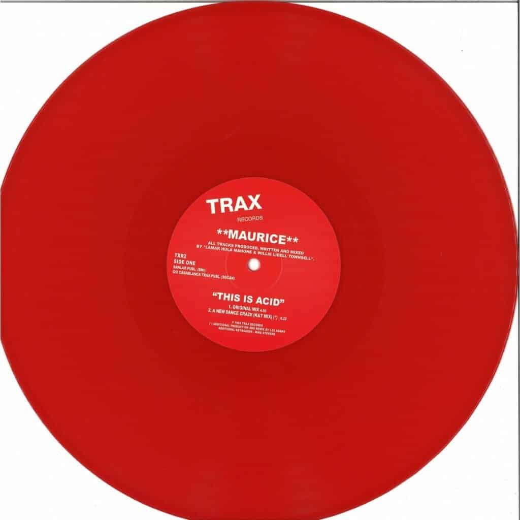 752 TXR2RED Trax Records Maurice This Is Acid Red Vinyl Repress Classics 953640