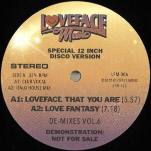 Loveface - De Mixes Vol 6 LFM006 Loveface Music