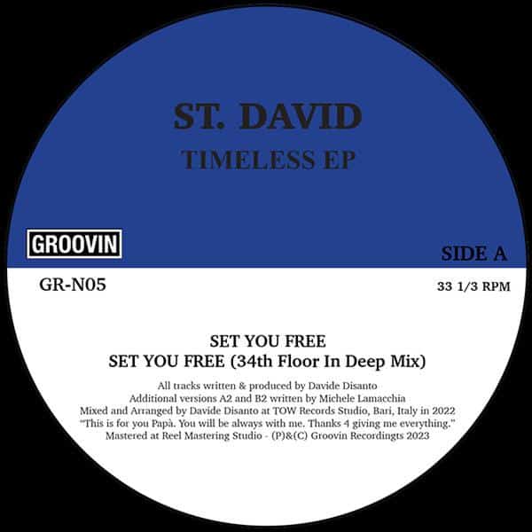 ST. DAVID - TIMELESS EP Groovin Recordings GR-N05